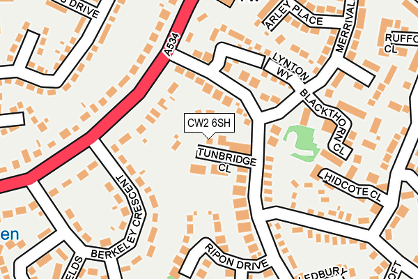 CW2 6SH map - OS OpenMap – Local (Ordnance Survey)