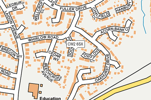 CW2 6SX map - OS OpenMap – Local (Ordnance Survey)
