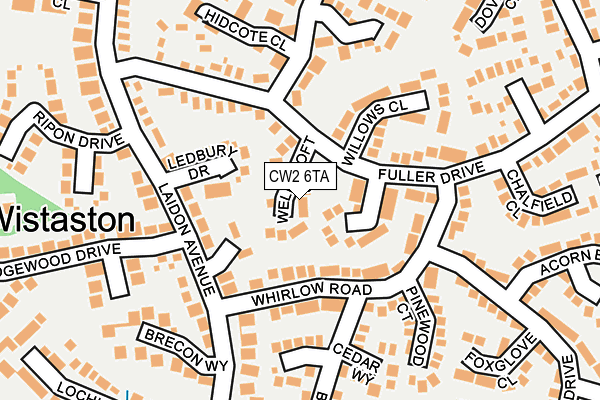 CW2 6TA map - OS OpenMap – Local (Ordnance Survey)