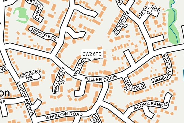 CW2 6TD map - OS OpenMap – Local (Ordnance Survey)