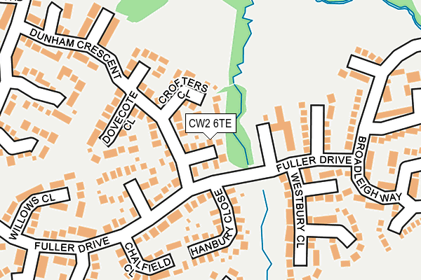 CW2 6TE map - OS OpenMap – Local (Ordnance Survey)