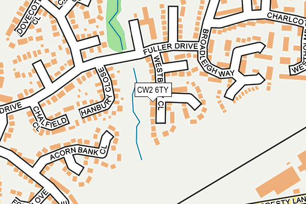 CW2 6TY map - OS OpenMap – Local (Ordnance Survey)