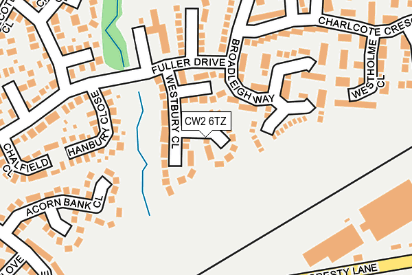 CW2 6TZ map - OS OpenMap – Local (Ordnance Survey)