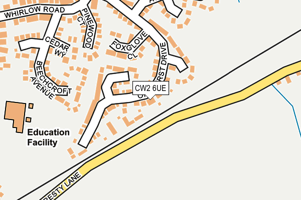 CW2 6UE map - OS OpenMap – Local (Ordnance Survey)