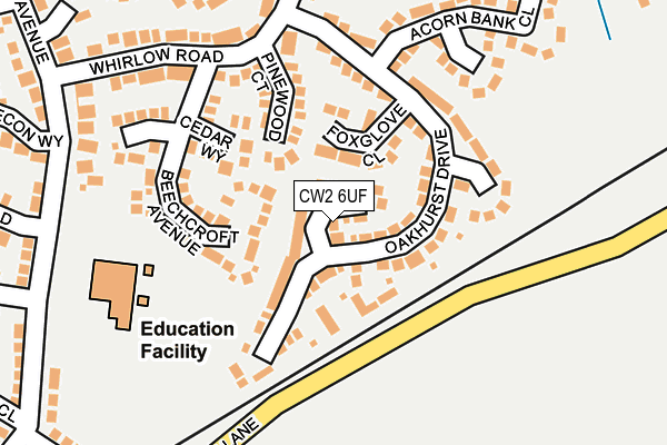 CW2 6UF map - OS OpenMap – Local (Ordnance Survey)