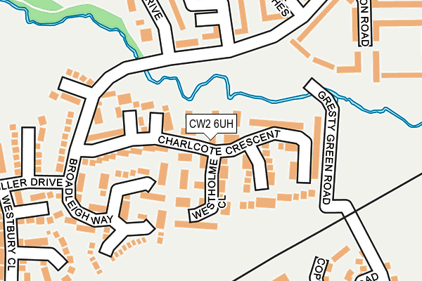 CW2 6UH map - OS OpenMap – Local (Ordnance Survey)