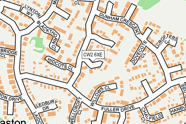 CW2 6XE map - OS OpenMap – Local (Ordnance Survey)