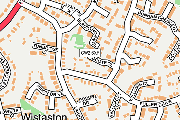 CW2 6XF map - OS OpenMap – Local (Ordnance Survey)