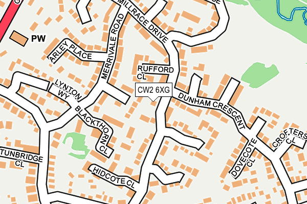 CW2 6XG map - OS OpenMap – Local (Ordnance Survey)