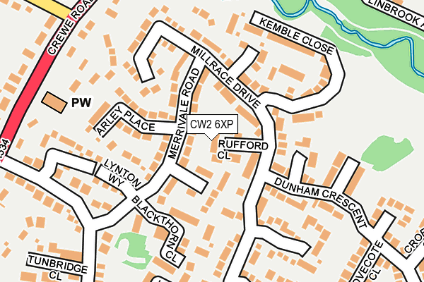 CW2 6XP map - OS OpenMap – Local (Ordnance Survey)