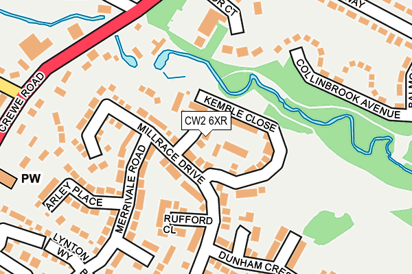 CW2 6XR map - OS OpenMap – Local (Ordnance Survey)