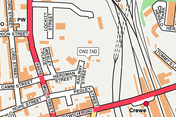 CW2 7AD map - OS OpenMap – Local (Ordnance Survey)