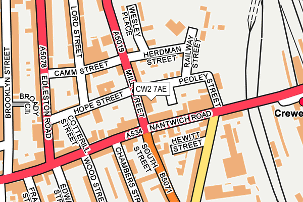 CW2 7AE map - OS OpenMap – Local (Ordnance Survey)