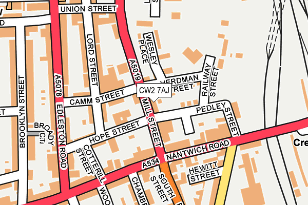 CW2 7AJ map - OS OpenMap – Local (Ordnance Survey)