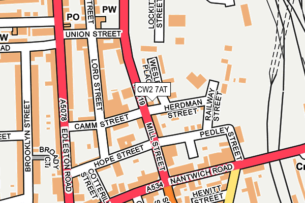 CW2 7AT map - OS OpenMap – Local (Ordnance Survey)