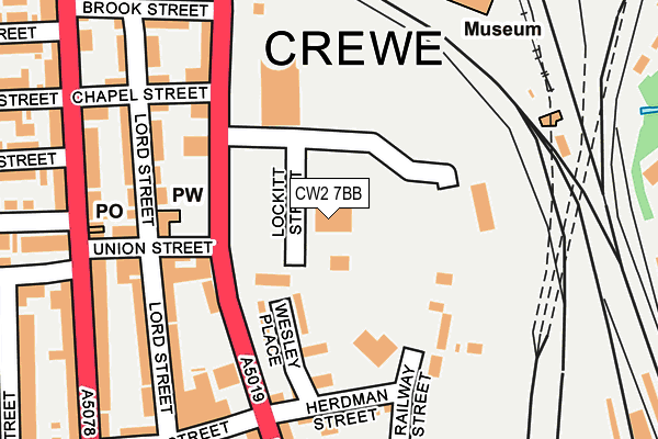 CW2 7BB map - OS OpenMap – Local (Ordnance Survey)