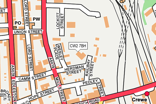 CW2 7BH map - OS OpenMap – Local (Ordnance Survey)