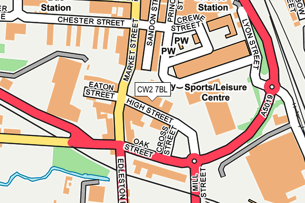 CW2 7BL map - OS OpenMap – Local (Ordnance Survey)