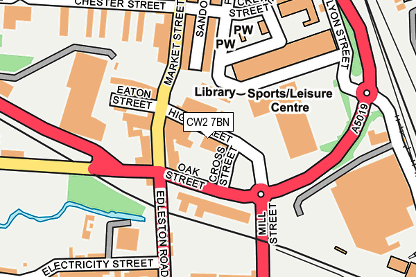 CW2 7BN map - OS OpenMap – Local (Ordnance Survey)