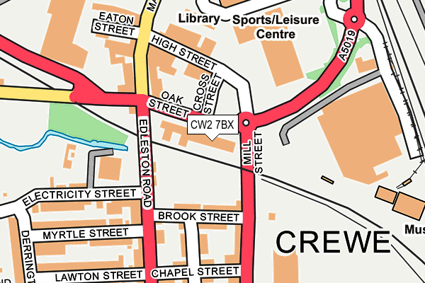 CW2 7BX map - OS OpenMap – Local (Ordnance Survey)