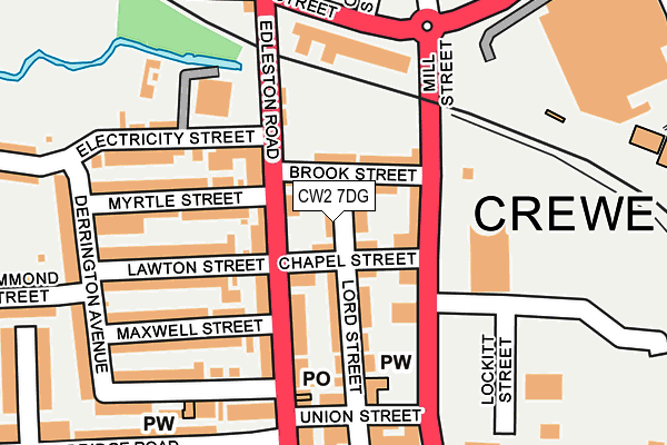 CW2 7DG map - OS OpenMap – Local (Ordnance Survey)