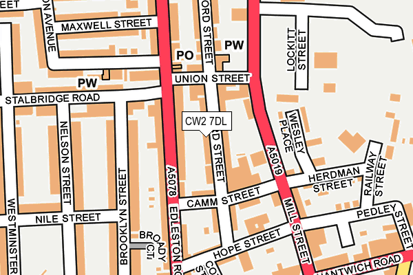 CW2 7DL map - OS OpenMap – Local (Ordnance Survey)