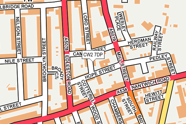 CW2 7DP map - OS OpenMap – Local (Ordnance Survey)