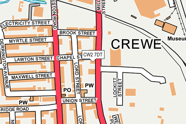 CW2 7DT map - OS OpenMap – Local (Ordnance Survey)