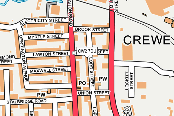 CW2 7DU map - OS OpenMap – Local (Ordnance Survey)