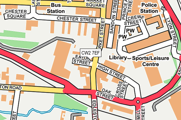 CW2 7EF map - OS OpenMap – Local (Ordnance Survey)