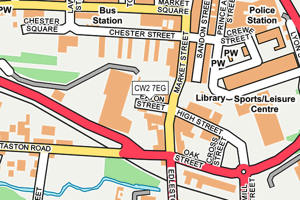 CW2 7EG map - OS OpenMap – Local (Ordnance Survey)