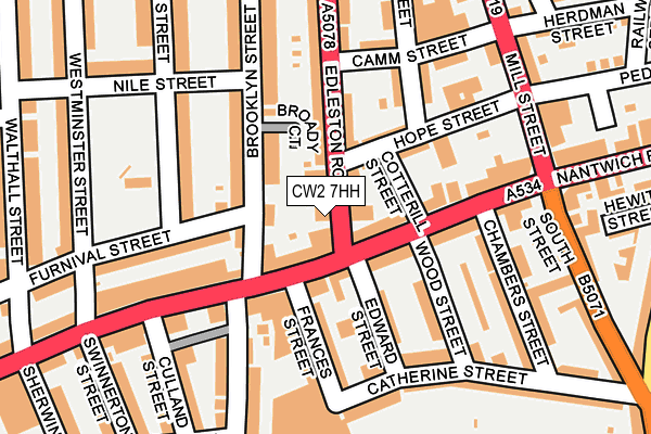 CW2 7HH map - OS OpenMap – Local (Ordnance Survey)