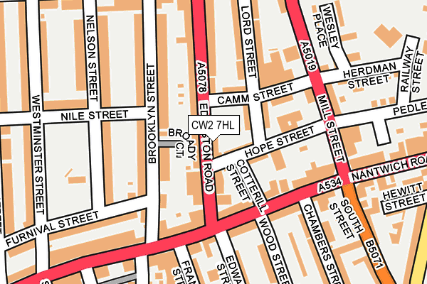 CW2 7HL map - OS OpenMap – Local (Ordnance Survey)