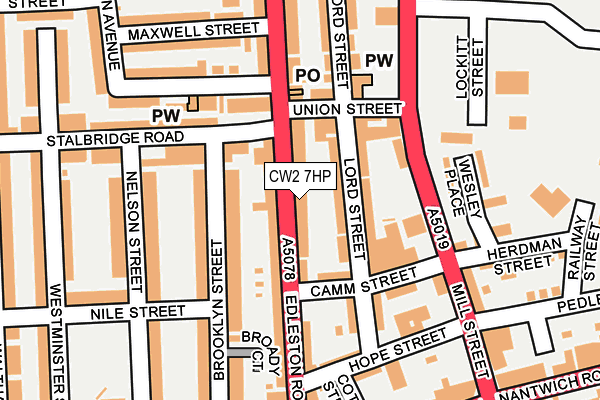 CW2 7HP map - OS OpenMap – Local (Ordnance Survey)