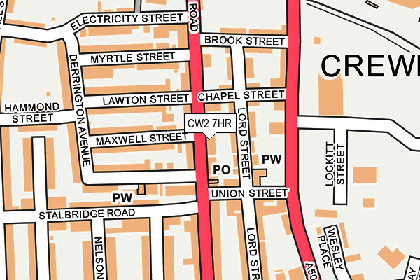 CW2 7HR map - OS OpenMap – Local (Ordnance Survey)