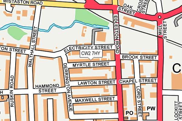 CW2 7HY map - OS OpenMap – Local (Ordnance Survey)