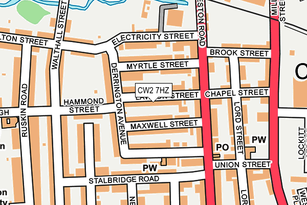 CW2 7HZ map - OS OpenMap – Local (Ordnance Survey)