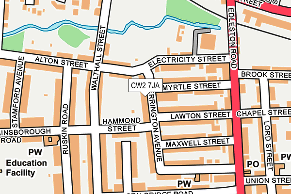 CW2 7JA map - OS OpenMap – Local (Ordnance Survey)