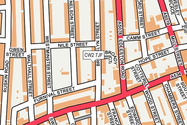 CW2 7JF map - OS OpenMap – Local (Ordnance Survey)