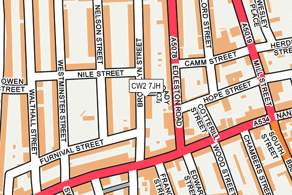 CW2 7JH map - OS OpenMap – Local (Ordnance Survey)