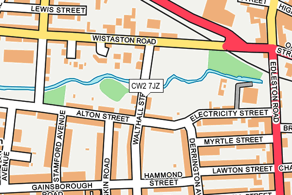 CW2 7JZ map - OS OpenMap – Local (Ordnance Survey)