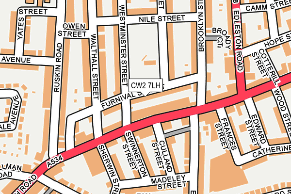 CW2 7LH map - OS OpenMap – Local (Ordnance Survey)