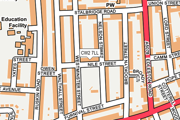 CW2 7LL map - OS OpenMap – Local (Ordnance Survey)