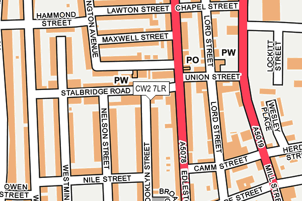 CW2 7LR map - OS OpenMap – Local (Ordnance Survey)