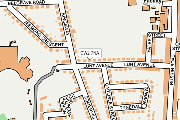 CW2 7NA map - OS OpenMap – Local (Ordnance Survey)