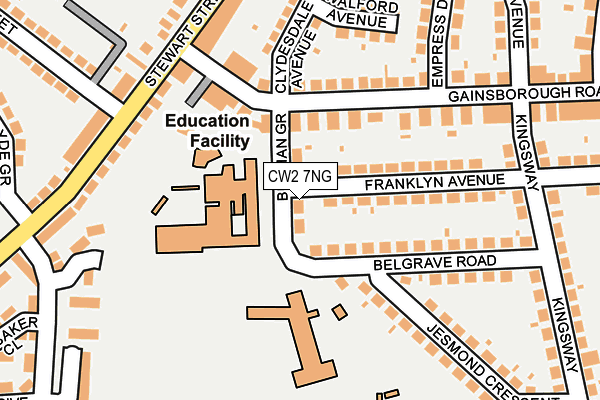 CW2 7NG map - OS OpenMap – Local (Ordnance Survey)