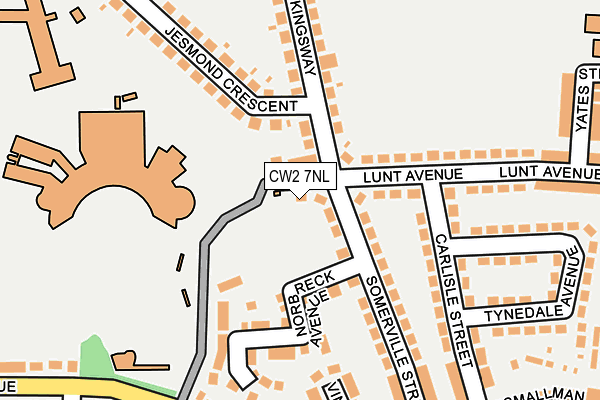 CW2 7NL map - OS OpenMap – Local (Ordnance Survey)