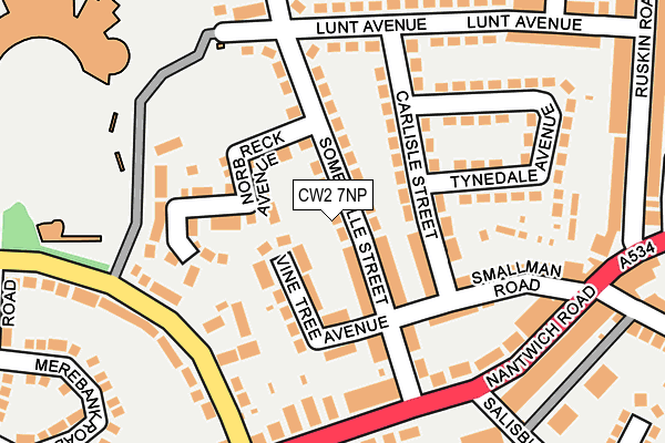 CW2 7NP map - OS OpenMap – Local (Ordnance Survey)