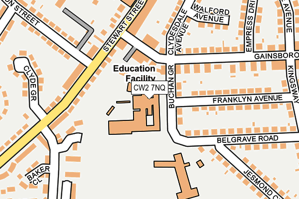 CW2 7NQ map - OS OpenMap – Local (Ordnance Survey)