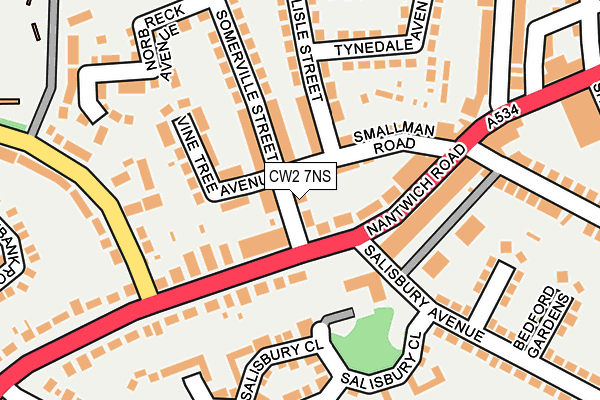 CW2 7NS map - OS OpenMap – Local (Ordnance Survey)